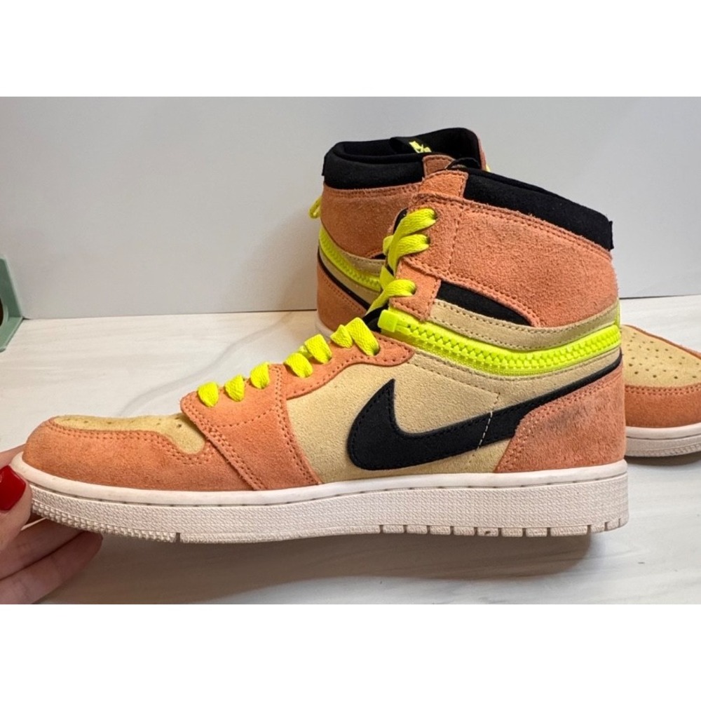 Nike Air Jordan 1 High Switch Black/Light Peach/Peach/Volt – Men's Size 8.5/W 10 - Picture 5 of 11